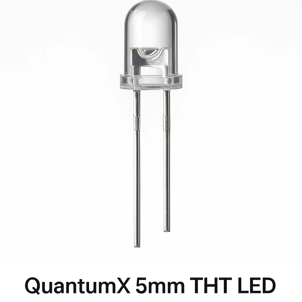 QuantumX 5mm THT LED model 06E90F