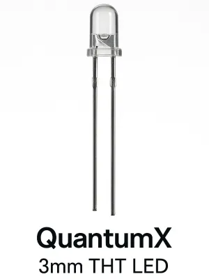 QuantumX 3mm THT LED model 1B2DFC
